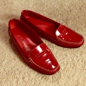 Cole Haan Red Patent Loafers Size 5💁🏽‍♀️